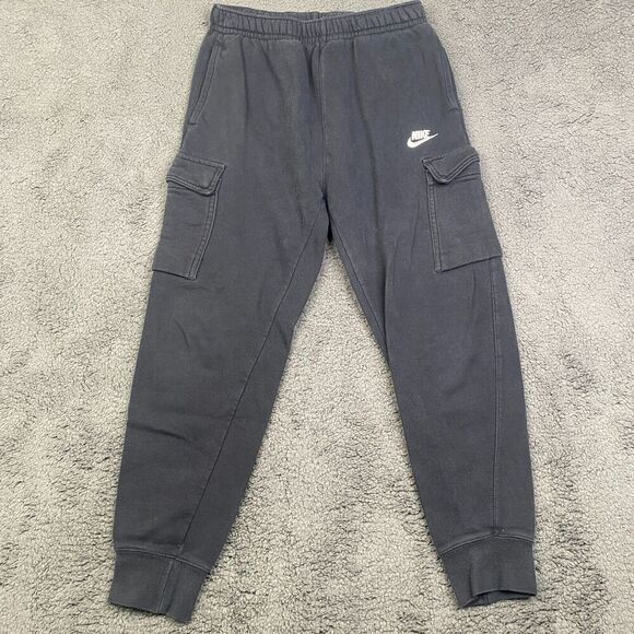 Nike Sportswear Club Fleece Men's Cargo Pants Joggers Black Men’s S CD3129-010 - Picture 1 of 10